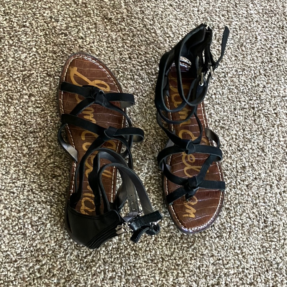 Sam Edelman Black Gladiator Sandals Size 9
